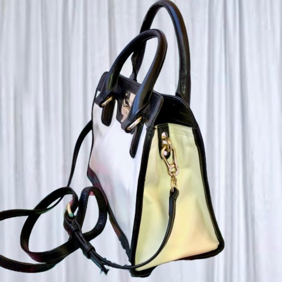 Cole Haan Leather Handbag Satchel Double Handles Detachable Crossbody St… - Picture 8 of 14